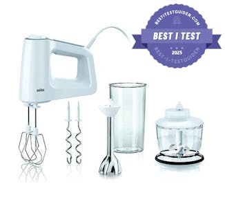Beste håndmikser med hakker og stavmikser Braun HM3137WH