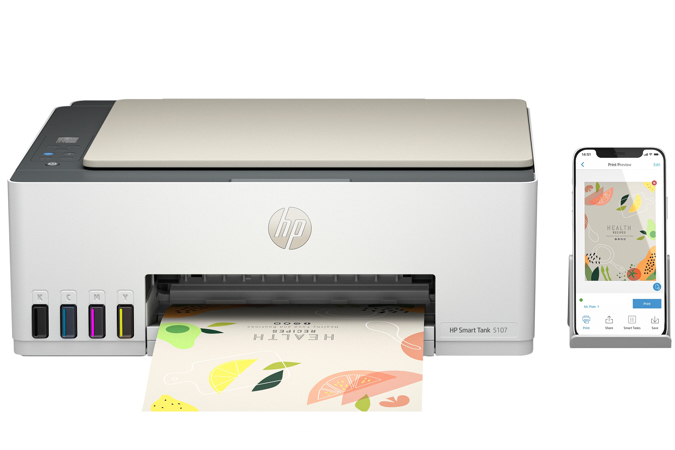 Blekkstråleskriver best i test HP Smart Tank 5107 All-in-one