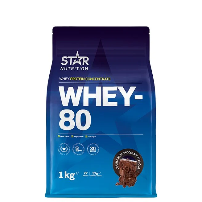 Proteinpulver best i test Star Nutrition Whey-80 1kg